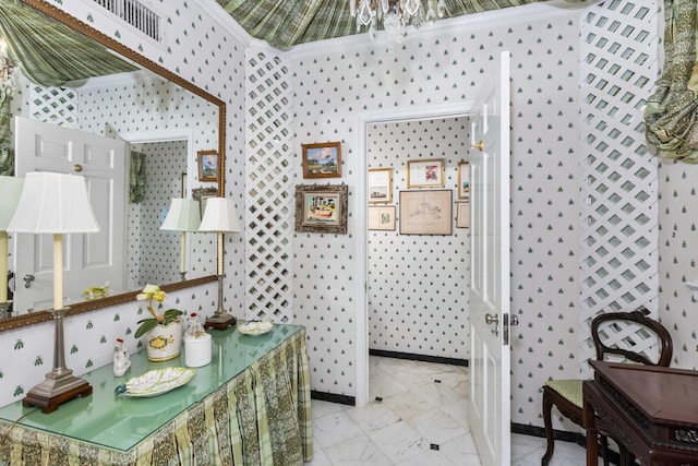 bathroom featuring walk in shower