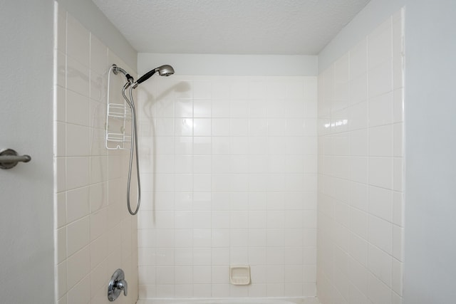 bathroom with a textured ceiling