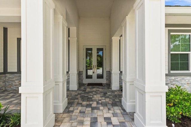 exterior space with french doors