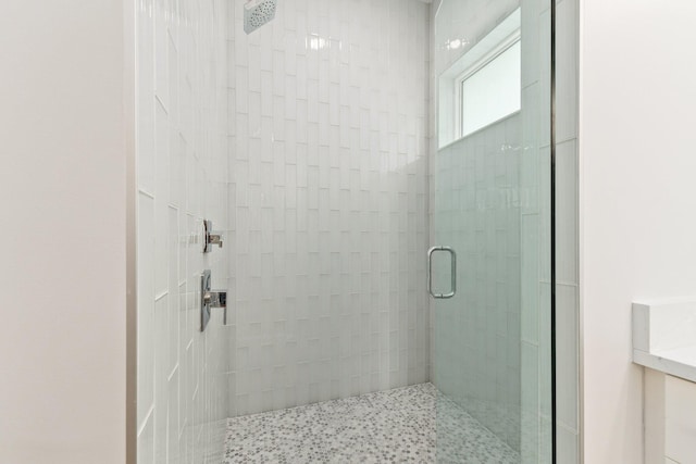 bathroom with walk in shower