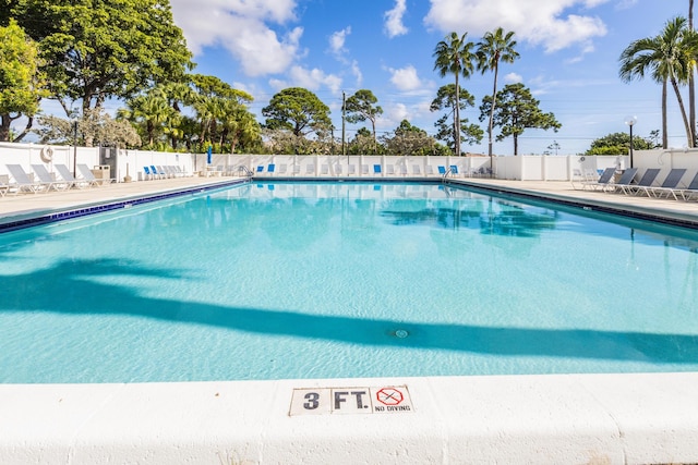 view of pool