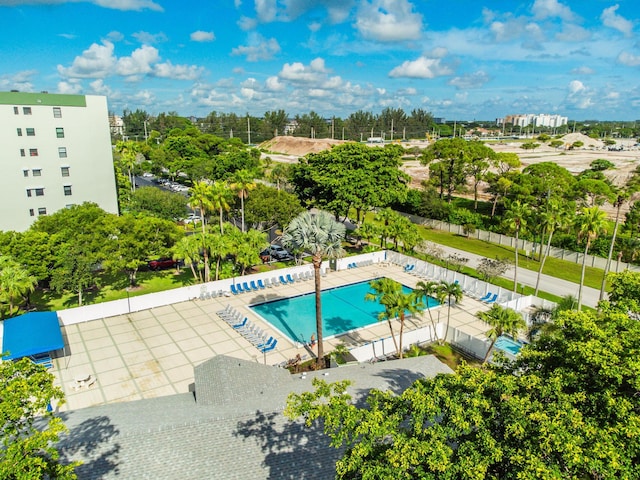 view of pool with a patio area