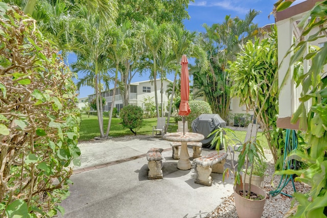 view of patio / terrace featuring grilling area