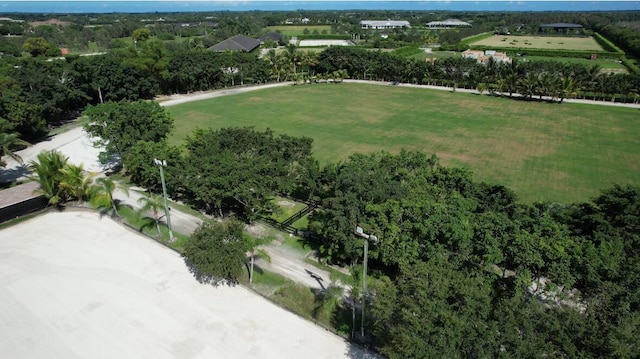 aerial view featuring a rural view