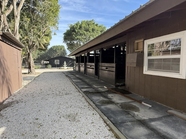 view of horse barn