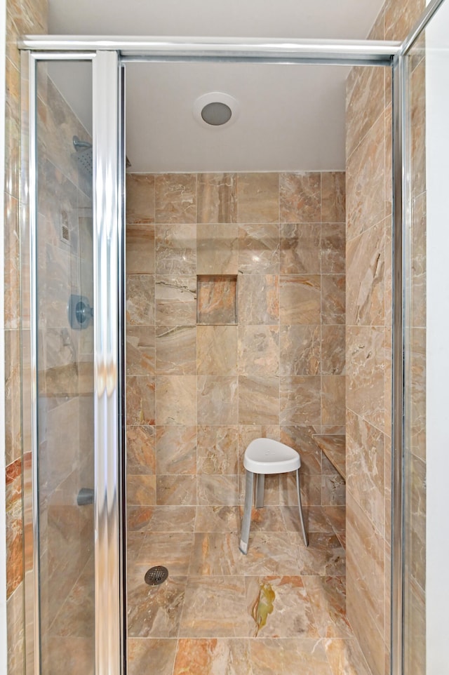 bathroom with walk in shower