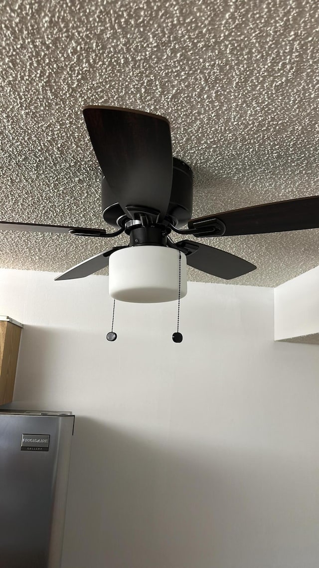 interior details with ceiling fan