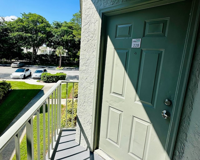 view of doorway to property