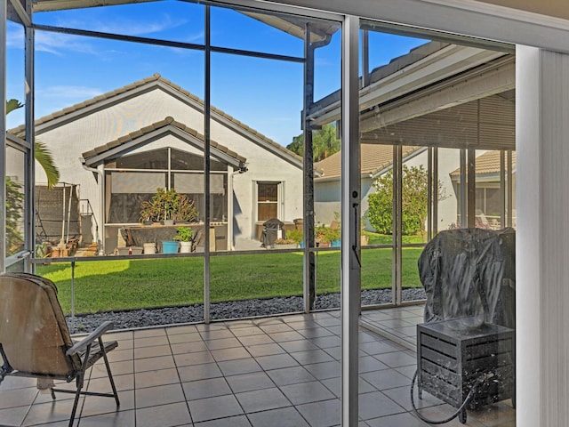 unfurnished sunroom with plenty of natural light