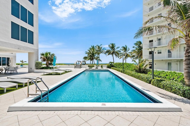 view of pool with a patio area