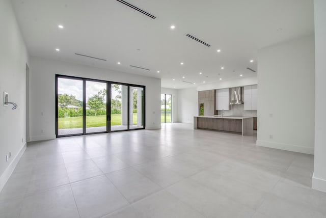 view of unfurnished living room