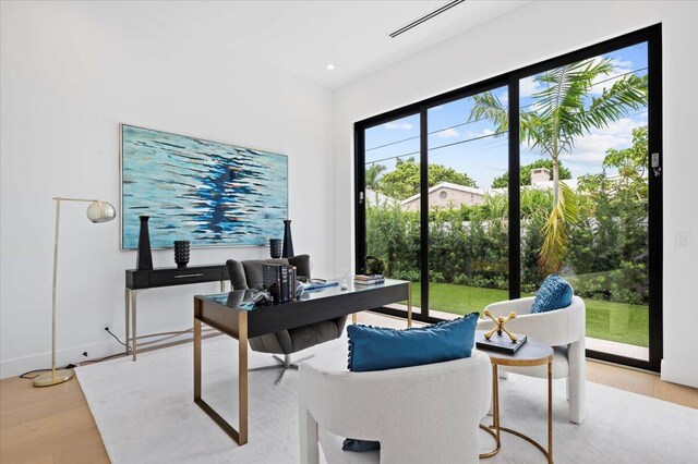 224 Edmor Rd, West Palm Beach, FL 33405 - office featuring wood finished floors and recessed lighting