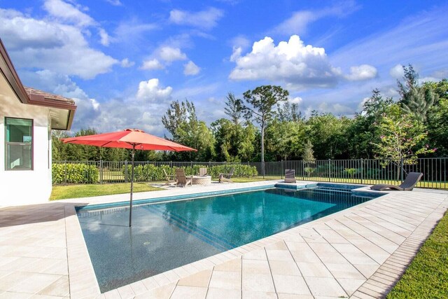 view of pool with a patio area