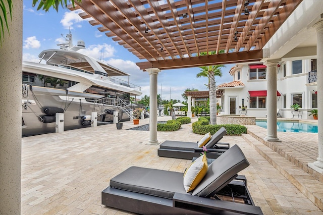 view of patio / terrace with a pergola