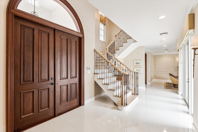 view of foyer entrance