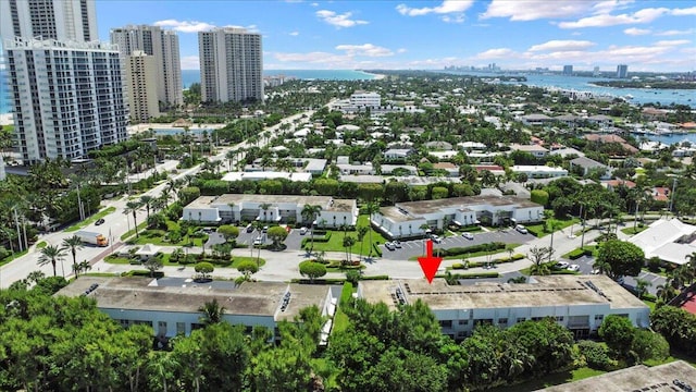 bird's eye view featuring a view of city