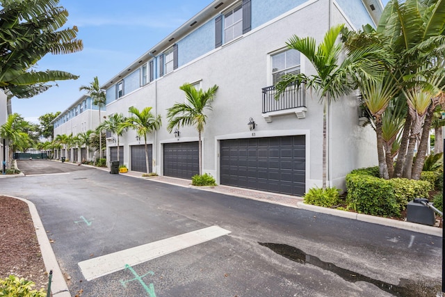 view of property with a garage