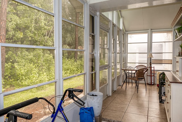 view of sunroom