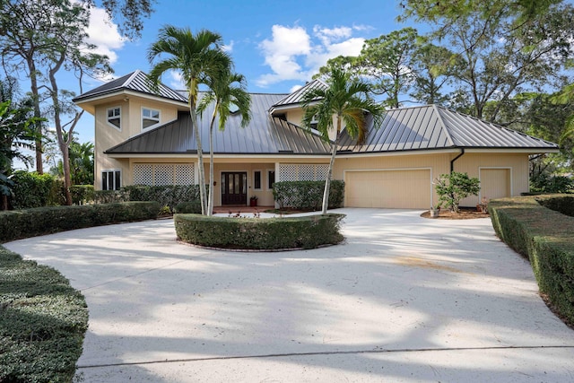 view of front of home featuring a garage