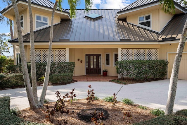 townhome / multi-family property with french doors