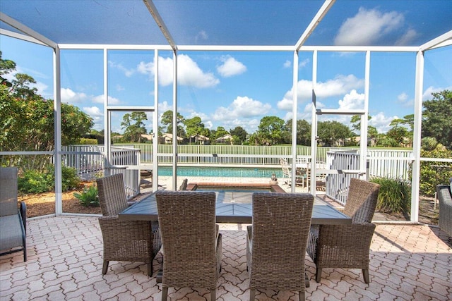 view of sunroom / solarium