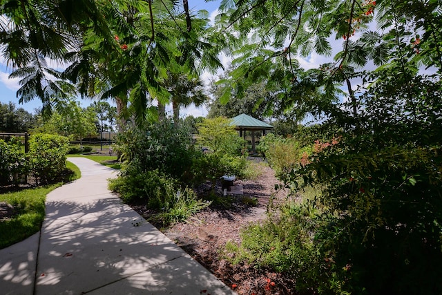 view of property's community with a gazebo