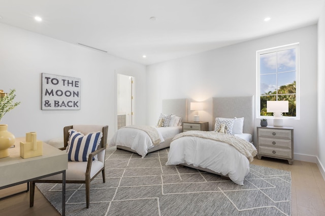 bedroom featuring hardwood / wood-style flooring