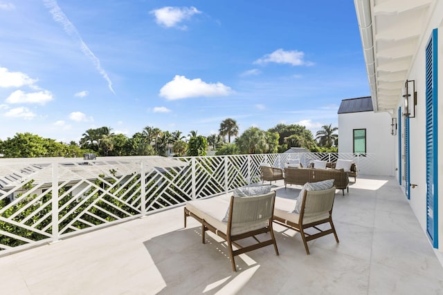 view of patio / terrace featuring an outdoor hangout area