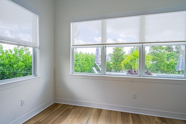 empty room featuring hardwood / wood-style floors