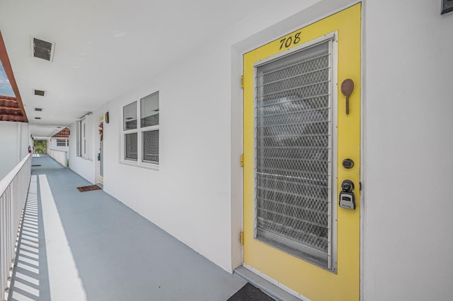 view of doorway to property