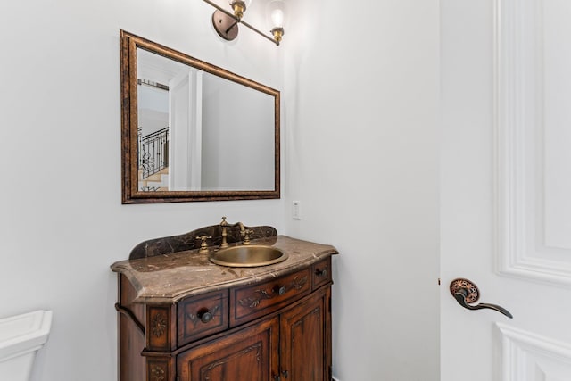 13058 Flamingo Ter, Palm Beach Gardens, FL 33410 - half bathroom featuring vanity and toilet