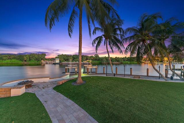 13058 Flamingo Ter, Palm Beach Gardens, FL 33410 - water view featuring a dock