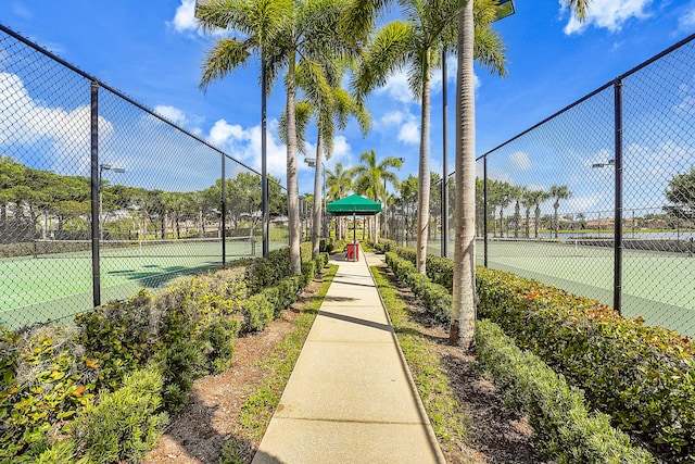 view of tennis court