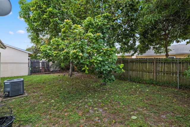 view of yard with cooling unit