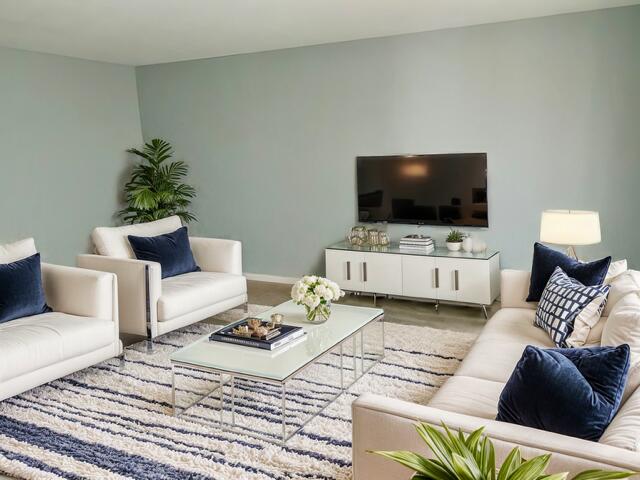 living room featuring hardwood / wood-style floors