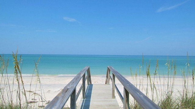 water view with a view of the beach