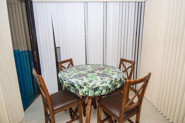 view of dining area