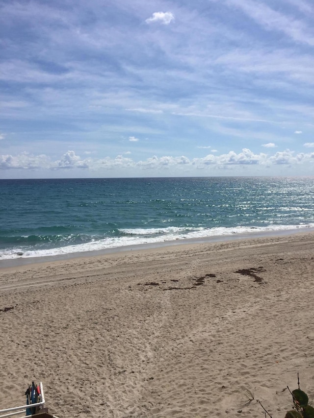 water view featuring a beach view