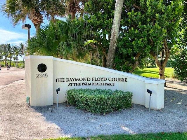 view of community sign