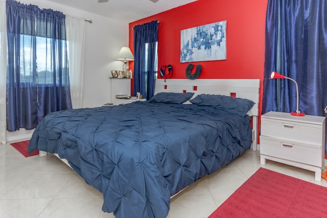 view of tiled bedroom