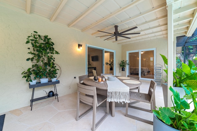 view of patio / terrace with ceiling fan