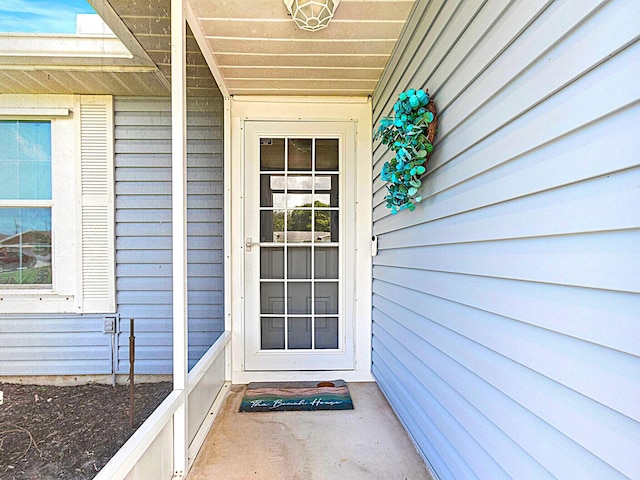 view of doorway to property