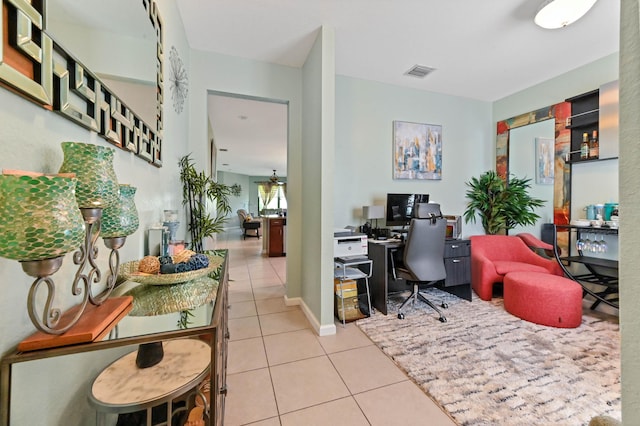 office featuring light tile patterned floors