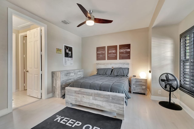16106 Rosecroft Ter, Delray Beach, FL 33446 - bedroom featuring visible vents, baseboards, and a ceiling fan