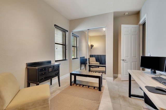 16106 Rosecroft Ter, Delray Beach, FL 33446 - home office with light tile patterned flooring