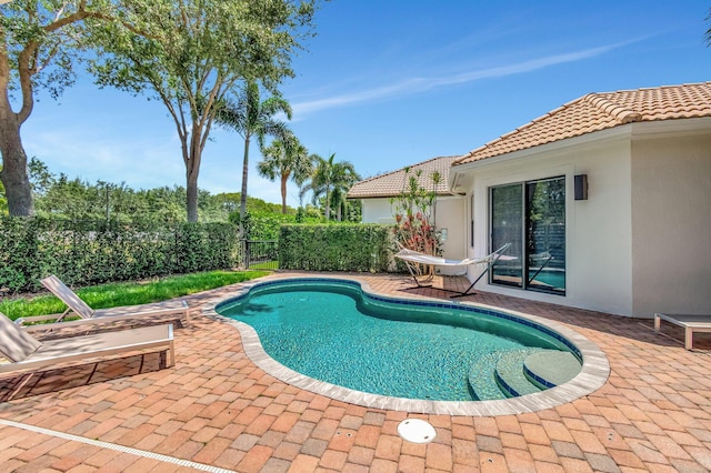 16106 Rosecroft Ter, Delray Beach, FL 33446 - view of swimming pool featuring a fenced in pool, a patio area, and fence