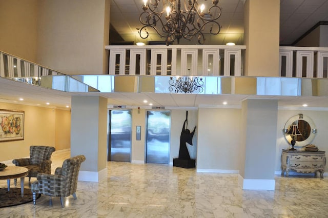 3450 S Ocean Blvd Unit 611, Palm Beach, FL 33480 - lobby with a towering ceiling