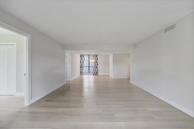 empty room featuring light hardwood / wood-style floors