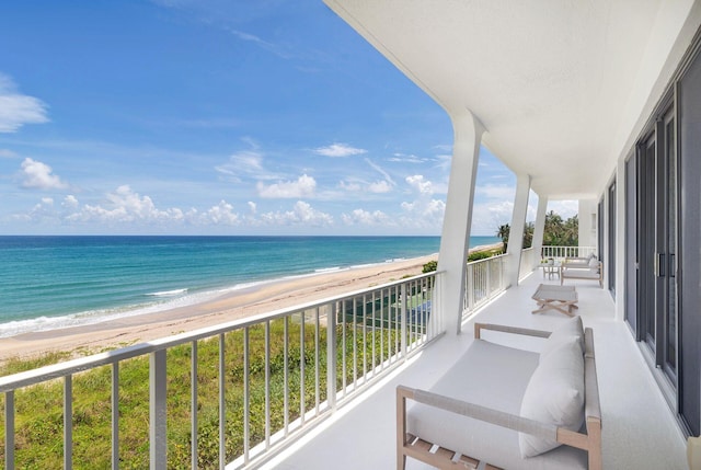 2275 S Ocean Boulevard 307 & 308, Palm Beach, FL 33480 - balcony with a water view and a beach view