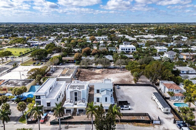 drone / aerial view with a residential view